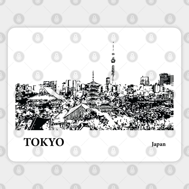 Tokyo Japan Magnet by Lakeric